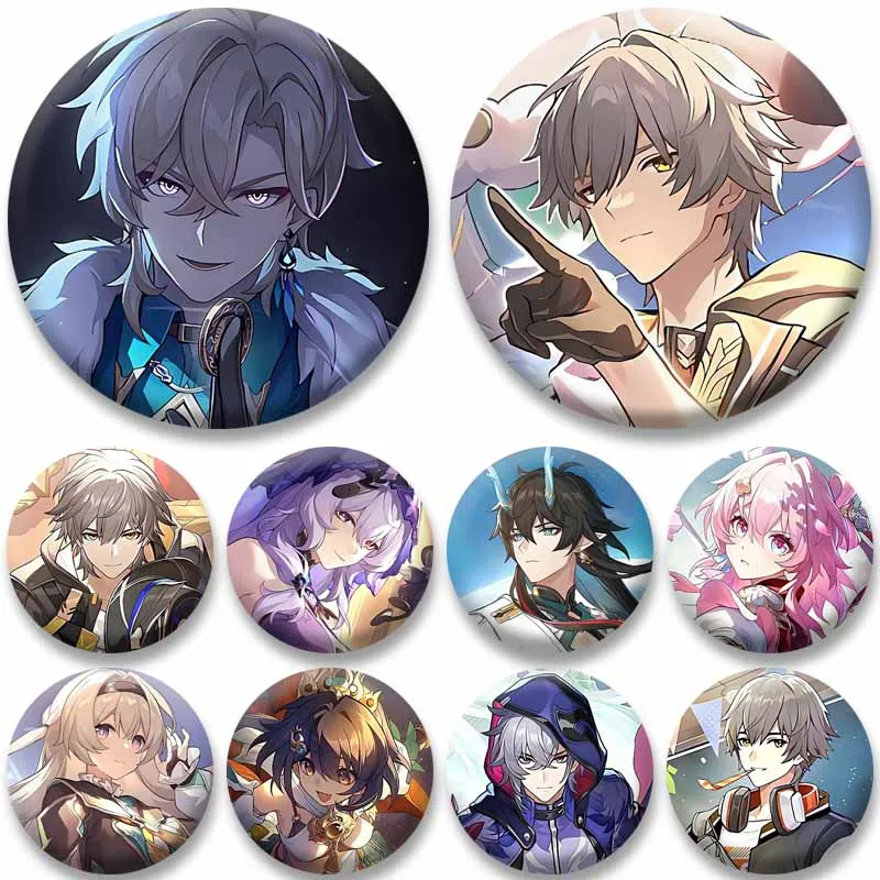 Funny HSR Honkai Star Rail Meme Brooch Cartoon Game Lapel Pins Yunli Blade Badges for Bag Jewelry Accessories Fashion Toys Gift
