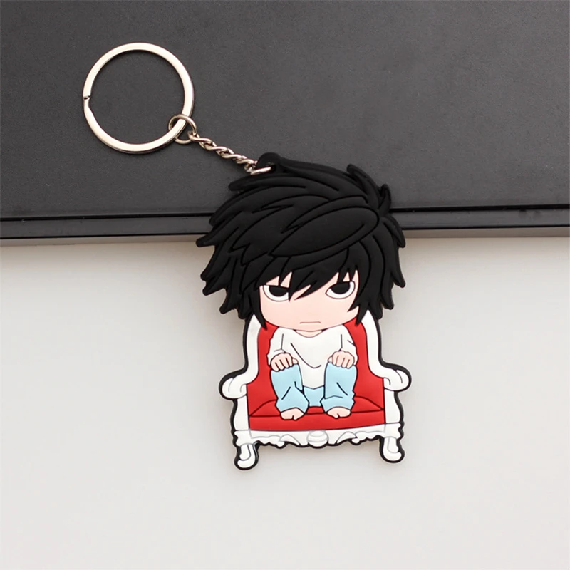 Anime DEATH NOTE Yagami Light L Lawliet Ryuk Cosplay llaveros de PVC suave accesorios regalos de navidad