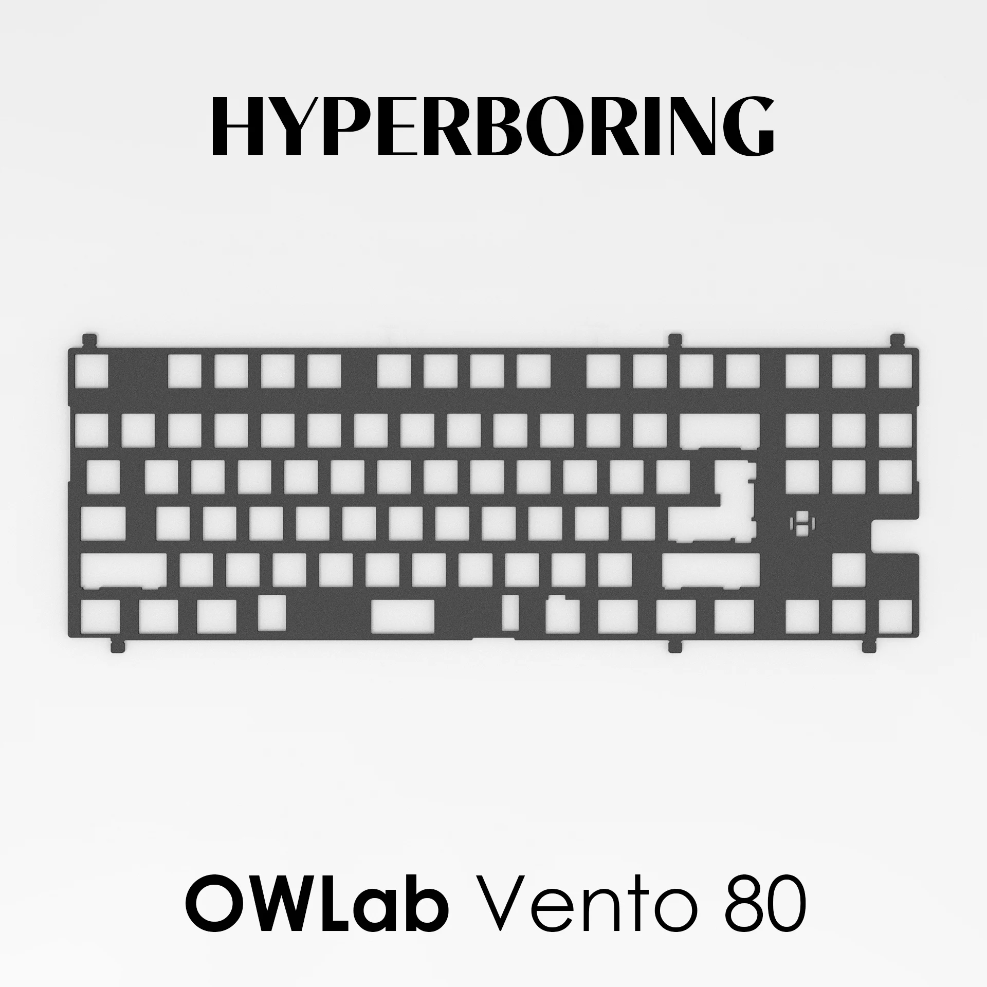 Пластины для механической клавиатуры OWLab Vento80, используют PP PC POM FR4 CF, латунь (для крепления на печатную плату)