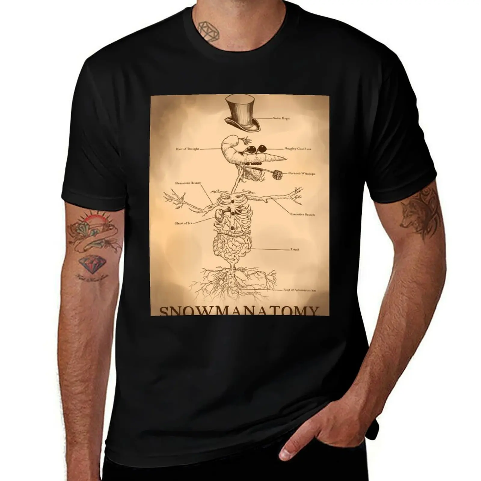 Snowmanatomy T-Shirt street wear shirts graphic tee customs design your own mens cotton t shirts