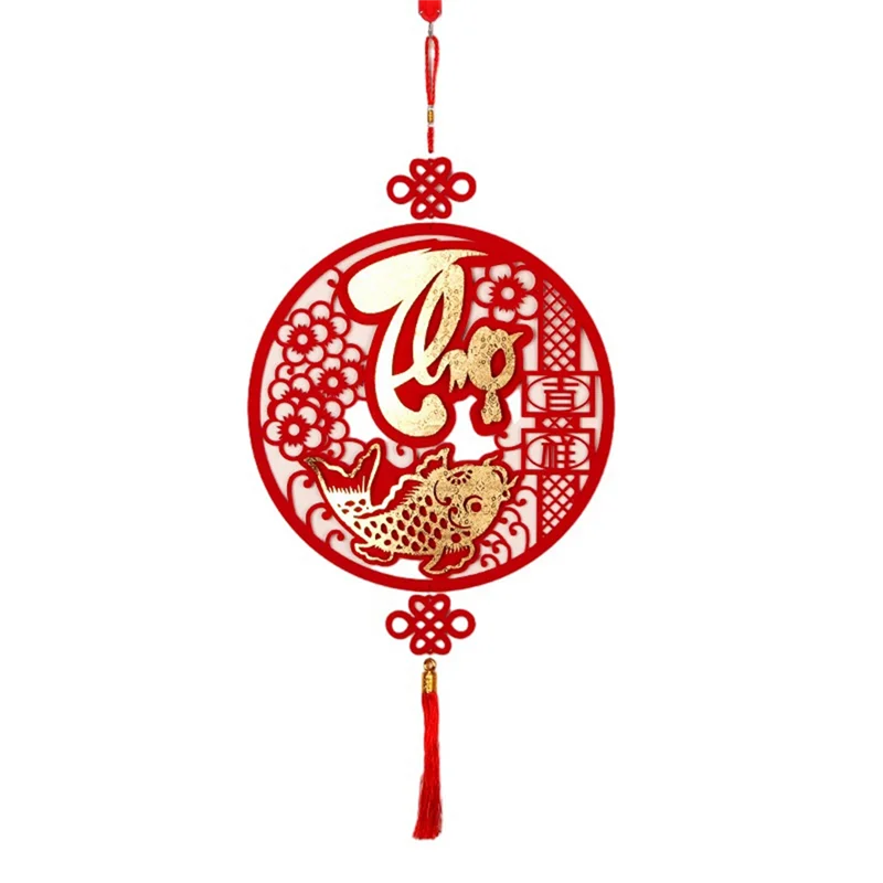 TFORU-الصينية القمرية السنة الجديدة ديكور 2024 فيتنام مهرجان الربيع قلادة معلقة الصينية عقدة قلادة المنزل Tet الديكور 3 سهلة