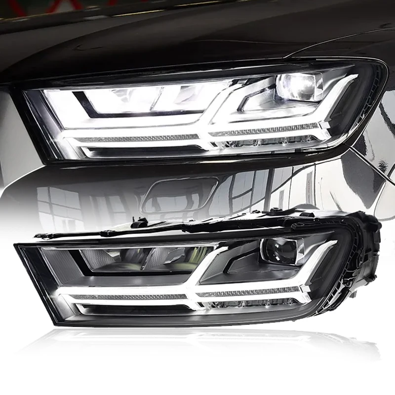 

SXLL For Q7 Light Emitting Diode Headlights 2016-2019 Q7 Upgraded High Configuration DRL Steering Signal High Beam Angel Eye Pro