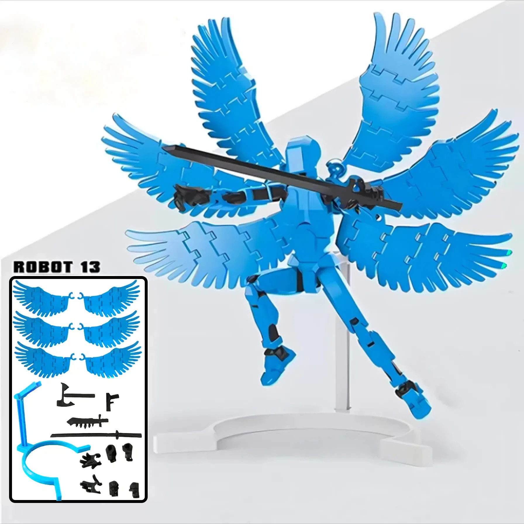 Dummy 13 Lucky Robot Doll Model 13 Joints Movable DIY Decompression Artifact 3D Printed Toy Doll Desktop Decoration Children Toy