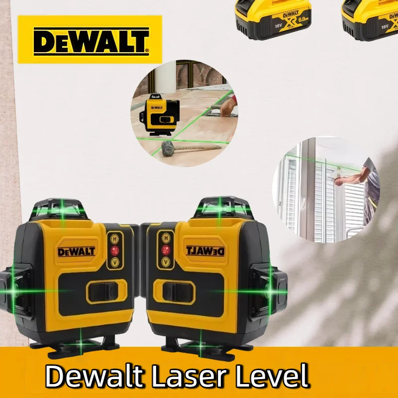 

Лазерный уровень Dewalt 360, зеленый, 16 линий, 4D, самовыравнивающийся, 360 градусов, горизонтальный, вертикальный, сверхмощный, строительные инструменты, новинка