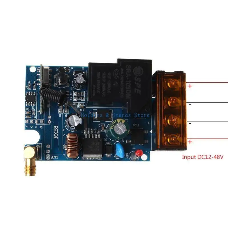 

Y4UE DC12V-48V Wireless Remote Universal On Off Receiver and Transmitter Single Way Remote Control 433Mhz for Waterpump