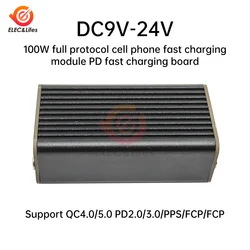 TYPE-C USB DIY Fast Charger Module DC 9V-24V 100W Step-down Module Support QC4.0/5.0 PD2.0/3.0/PPS/FCP/FCP For Apple Huawei