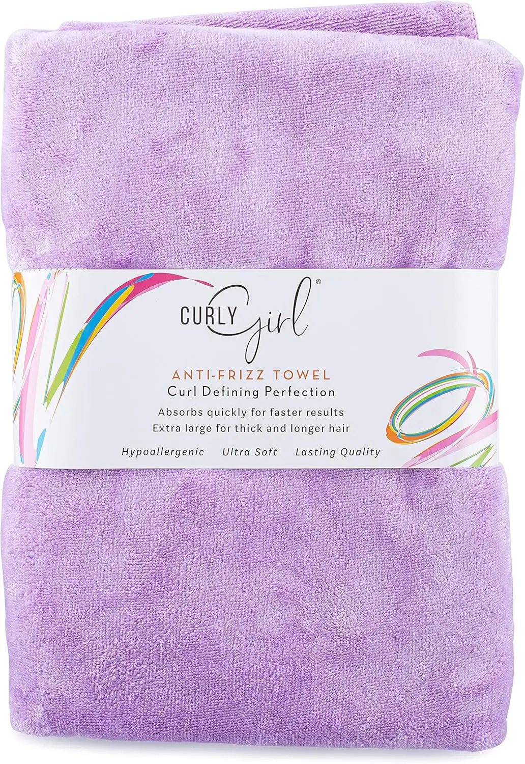 

Curly Hair Towel for Women, Microfiber Anti-Frizz Absorbent Fast Drying Curly Girl Method Towel