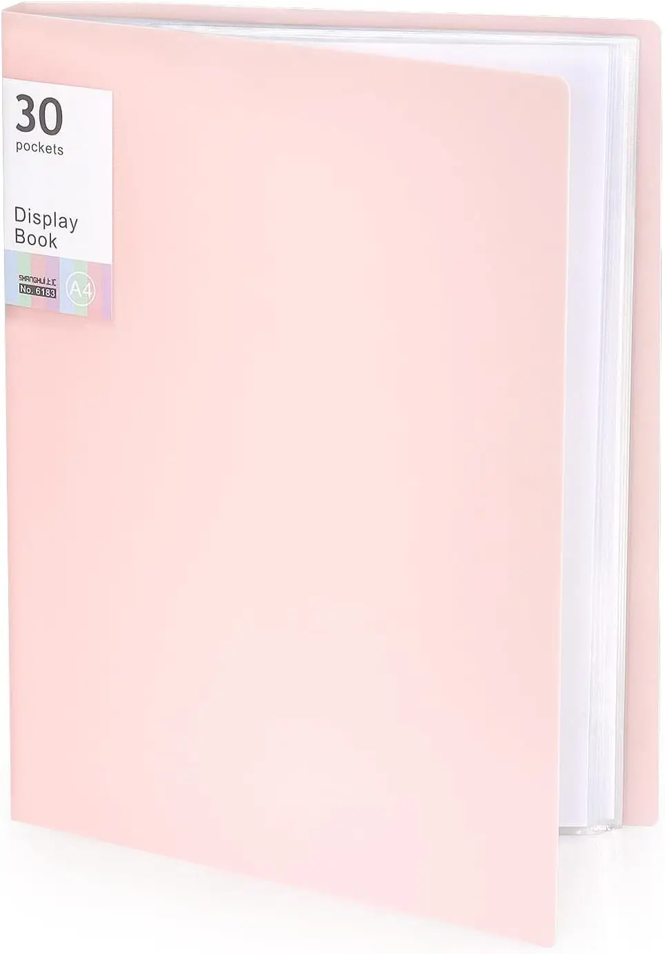 

Presentation Book with Plastic Sleeves, 60-Page Portfolio Folder for Artwork, Document Organizer, Pink