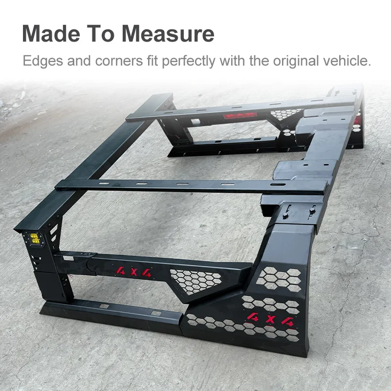 Fotografia 5: Rack de Teto Universal em Aço Manganês com Capacidade de 500KG, Ajustável e Multifuncional, para Caçamba de Caminhão com Escada