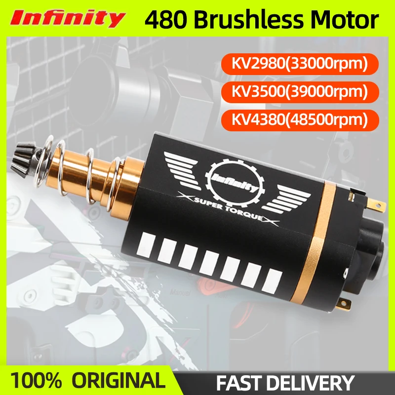 Infinity 480 Brushless Motor KV2980 KV3500 KV4380 2-4S Lipo High Torque For Electric Water Ball Bullet Toy Parts