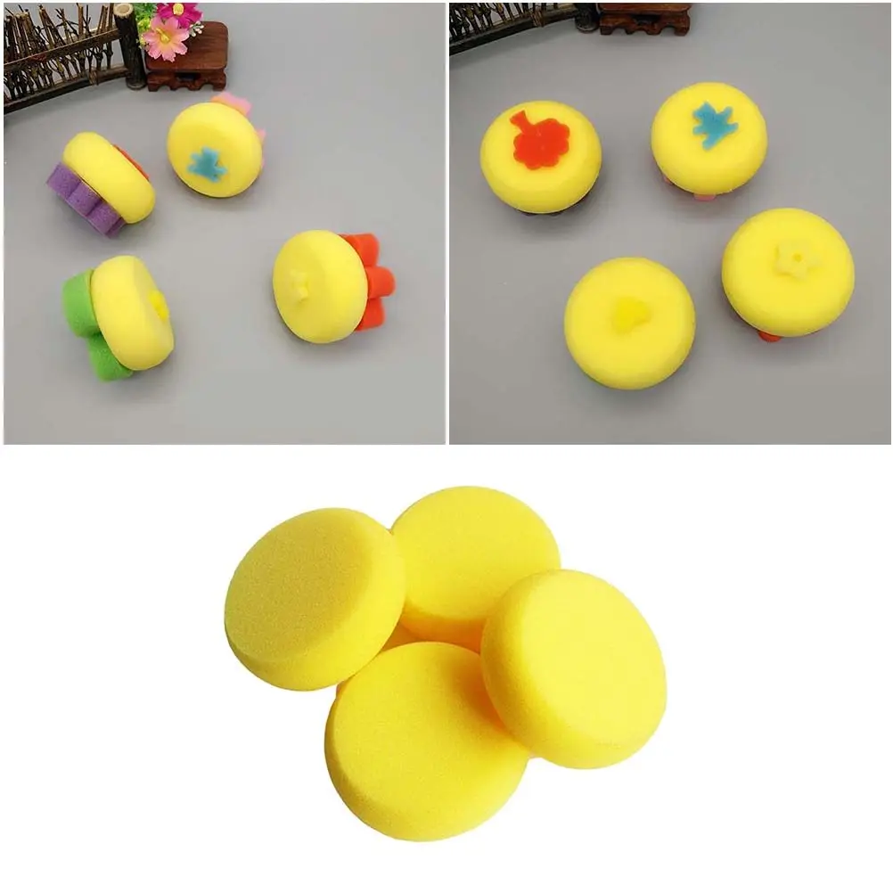 

20Pcs Sponge Paint Brush Set for Creative DIY Drawing Stippler Tool Washable Non-Toxic Art Craft Supplies Yellow