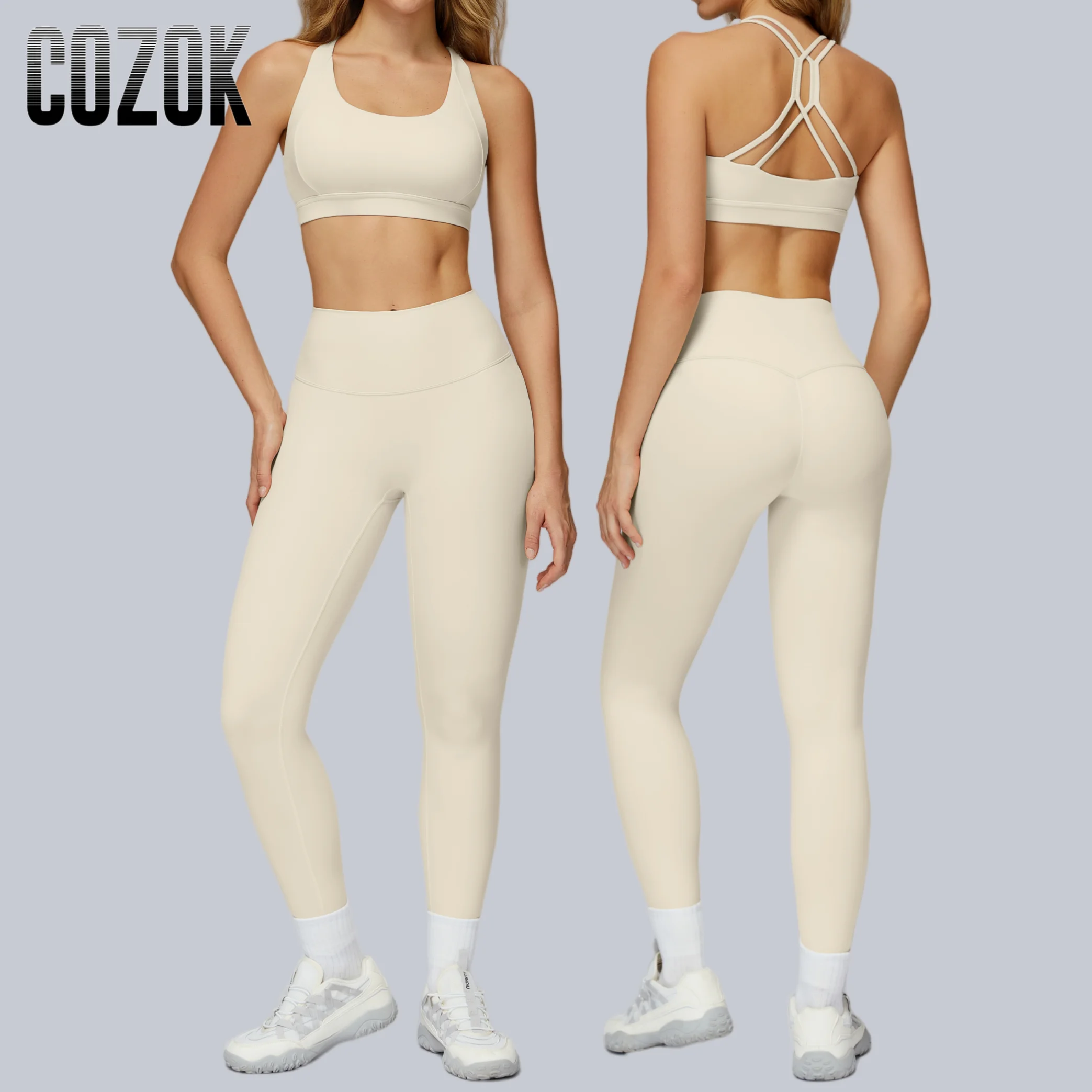 

2PCS Yoga Set Women Hollow Out Beauty Back Yoga Bras Gym Top Outdoor Running Fitness Sports Leggings with Pocket Workout Clothes