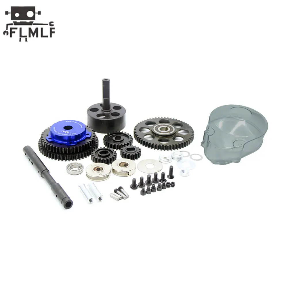 3 Speed Transmission Gear Kit with Plastic Gear Cover for 1/5 GTB RACING HPI ROVAN KINGMOTOR BAJA 5B 5T 5SC RC CAR PARTS