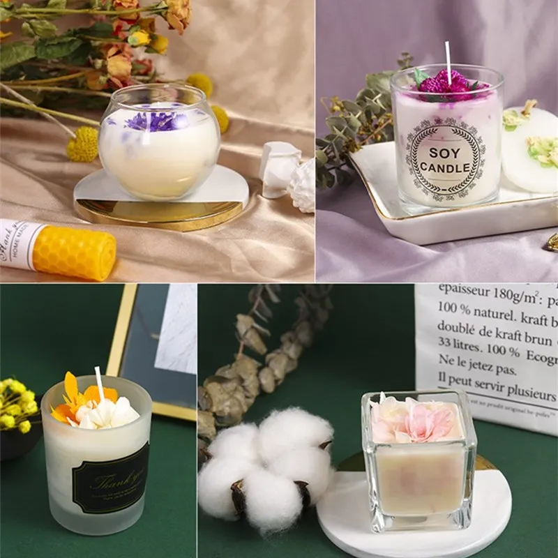 1KG Scented Candle Raw Material Natural Soy Wax 100% Additive-Free DIY Handmade Candle Making Supplies Smokeless Candle