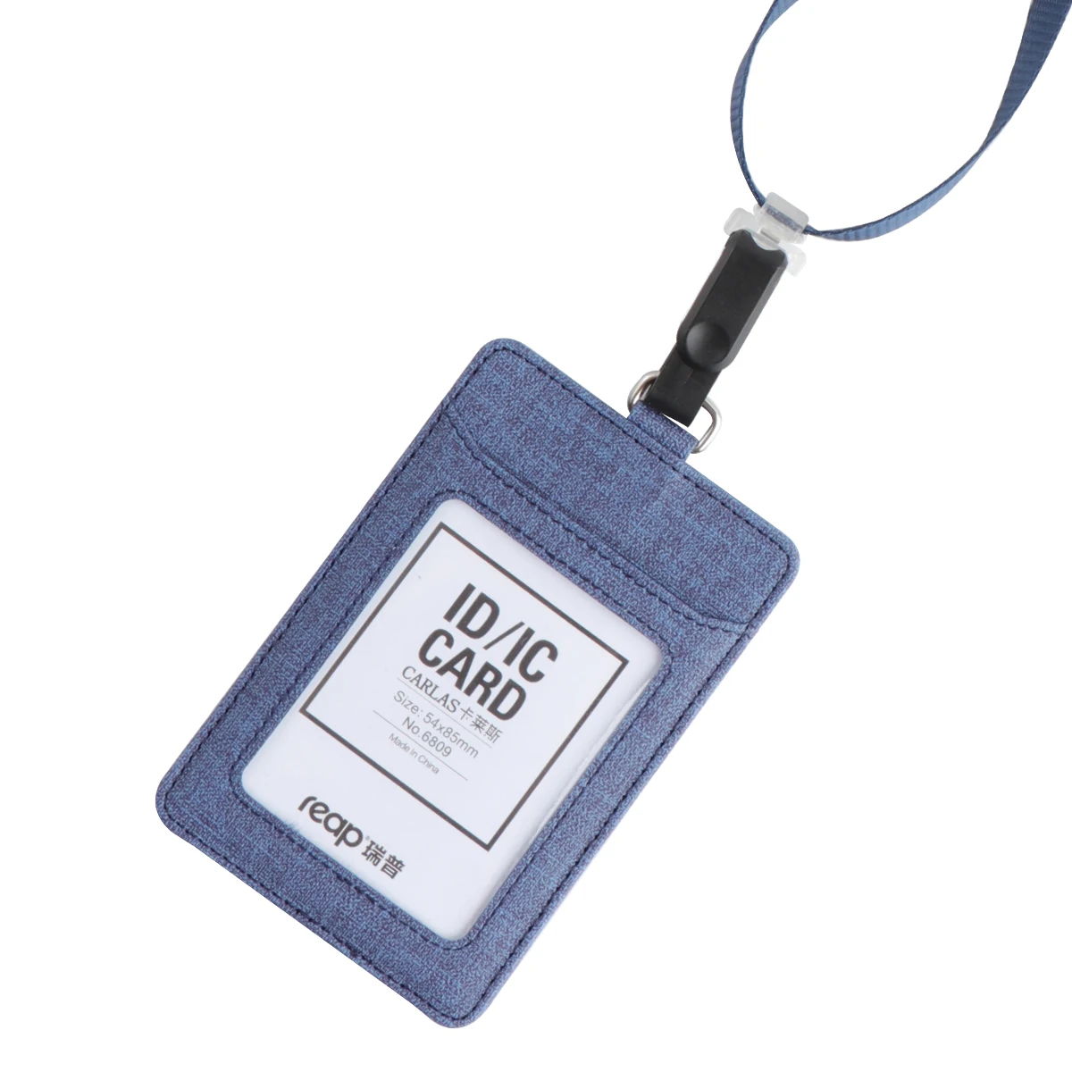 

Держатель для удостоверения личности Вертикальный чехол с 1 слотом Окно 2 слота Назад Тканевый значок Ремешок Темно-синий чехол для пропуска Безопасная медсестра Офис Студент