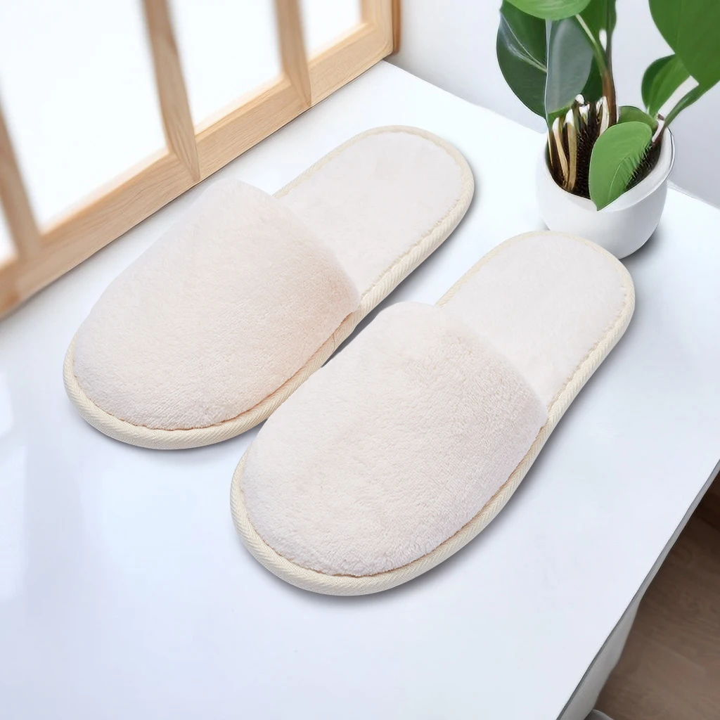 

Шлепанцы из кораллового флиса для гостиниц, дорожные тапочки, зимние теплые замшевые шлепанцы на нескользящей подошве для мужчин и женщин, унисекс