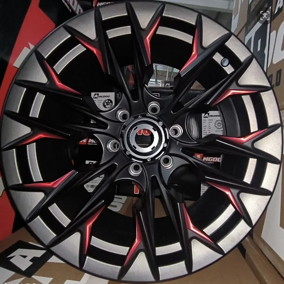17 Inch Off Road Alloy Wheels Black/Gunmetal Star/Claw/6 Spoke Beadlock Style For Hilux Prado 4x4 Pickup SUV Rims