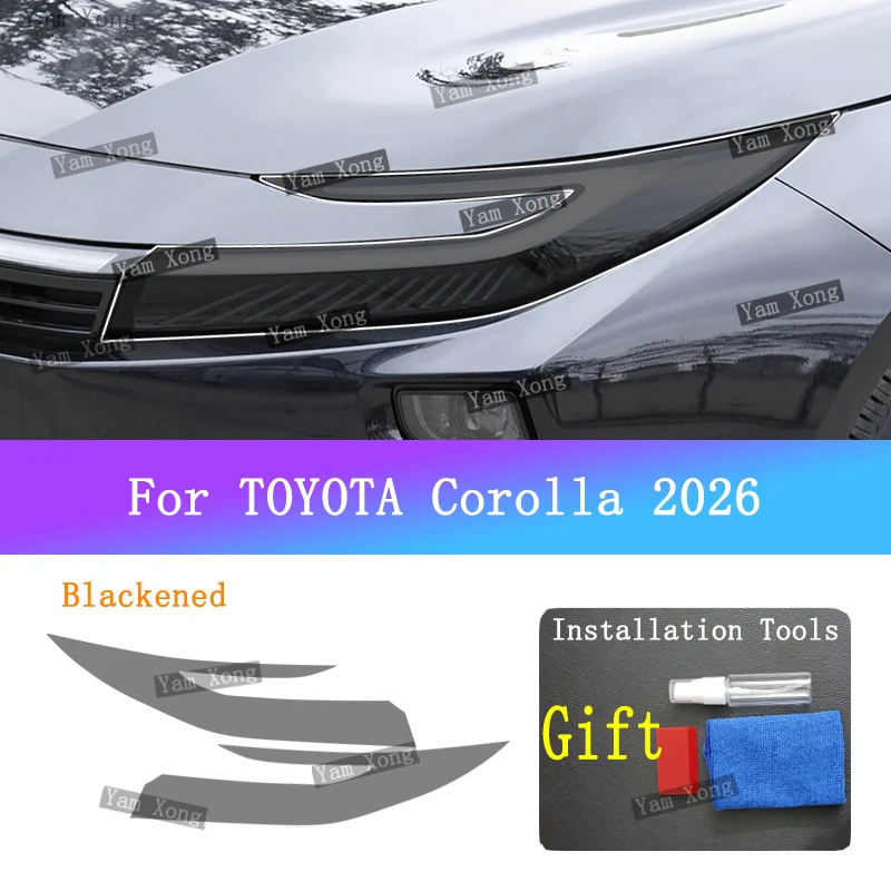 

2 шт. Защитная пленка для передних фар и задних фонарей Toyota Corolla 2026 года, прозрачная, черная, от царапин
