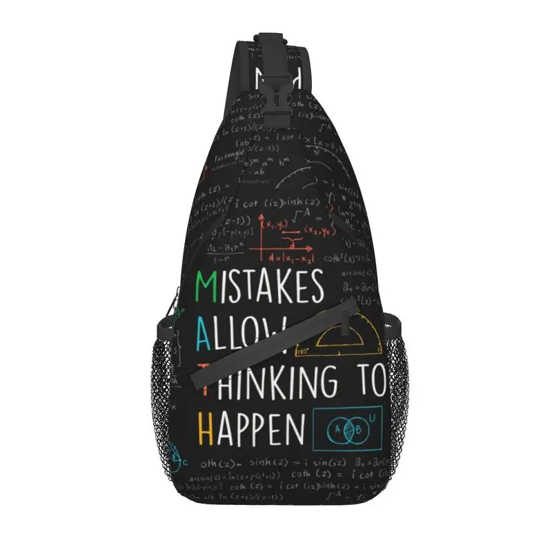 

Mistakes Allow Thinking To Happen Sling Chest Bag Math Teacher Quotes Crossbody Shoulder Backpack for Men Travel Hiking Daypack