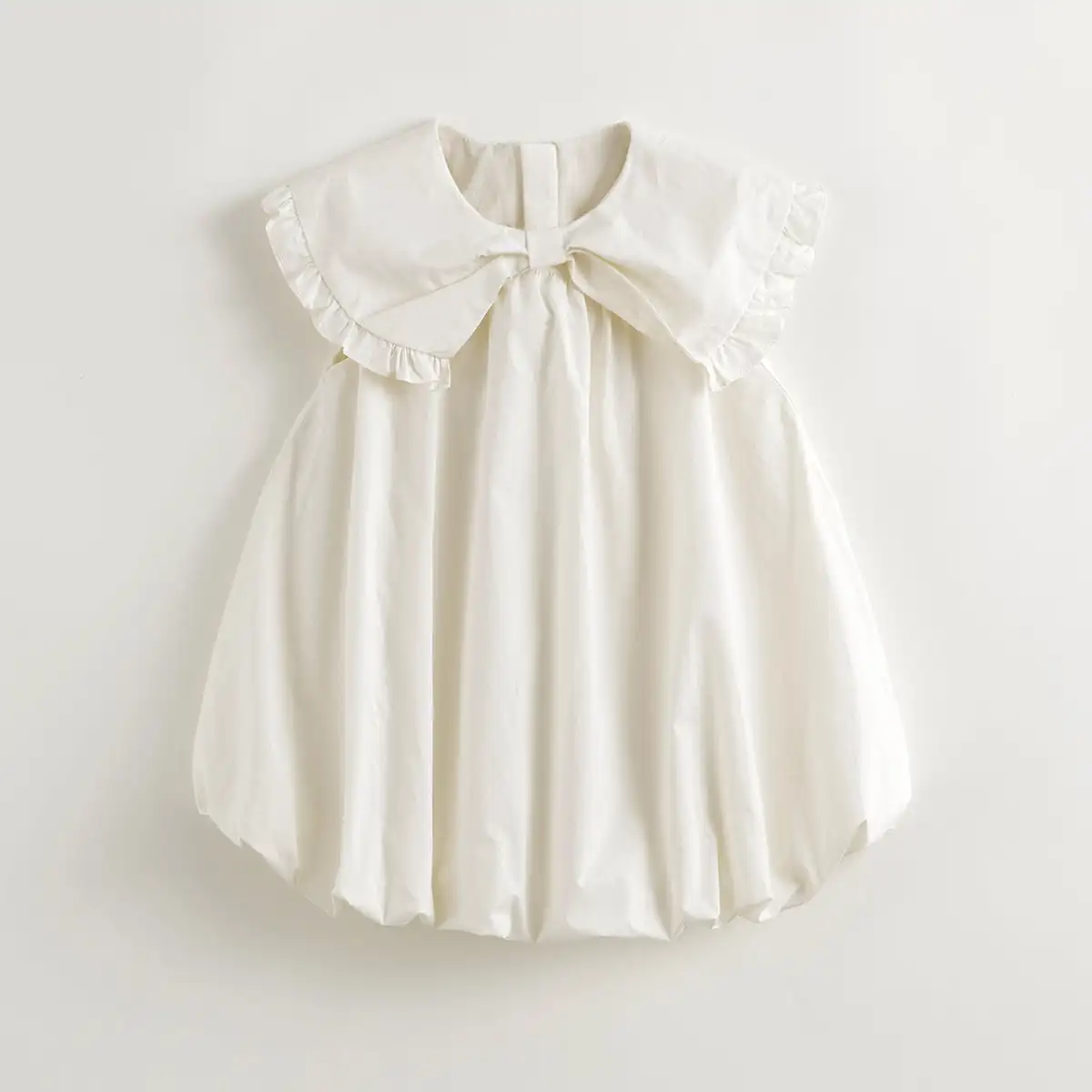 MARC&JANIE Girls Butterfly Bow Collar Bubble Dress for Summer 240662