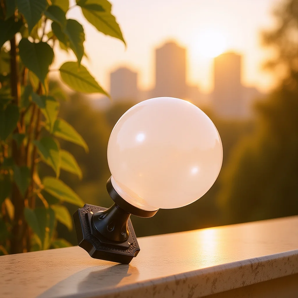 

Globe Lampshade For Outdoor Wall Floor Post Light Fixture Cover Dustproof Replacement Shade Patio Garden Solar Lighting