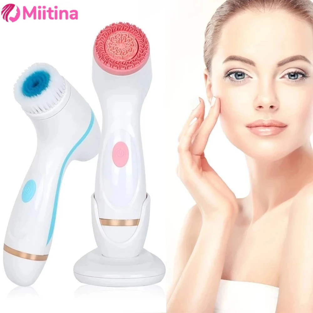 New electric silicone facial cleanser for home use, multifunctional pore cleaner, rechargeable, portable, waterproof