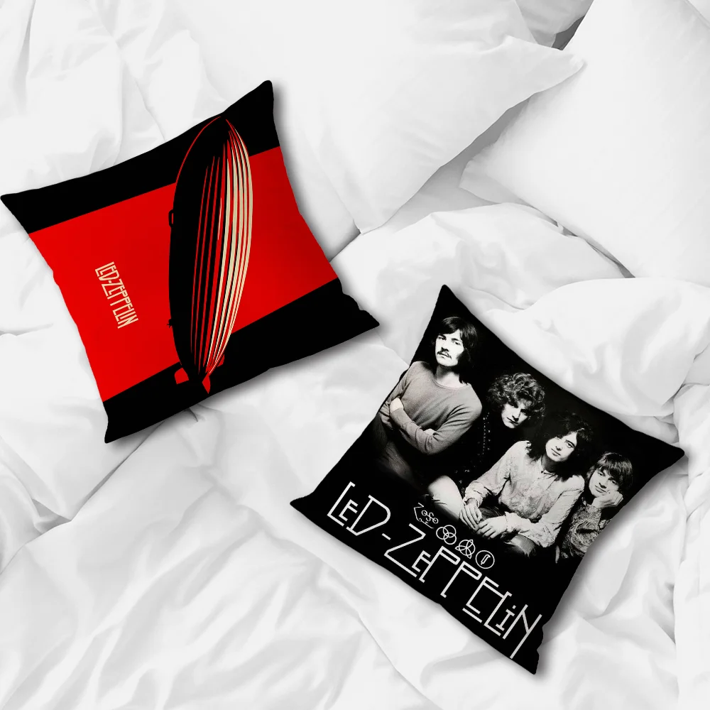The Band L-Led Z-Zeppelin غطاء وسادة ناعم مريح لأريكة غرفة المعيشة ديكور المنزل والمكتب أغطية حماية