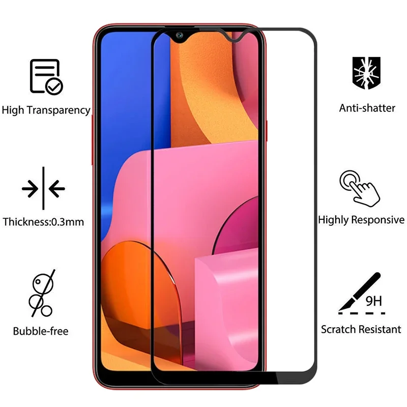 9d protective tempered glass for samsung a20s screen protector on samsun galaxy a 20s a20 s safety film samsumg sansung galaxi