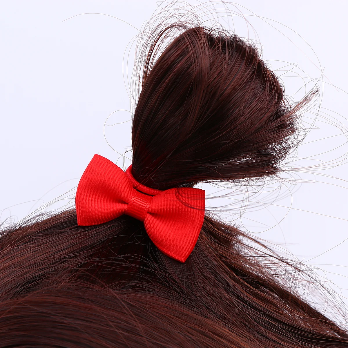 18 قطعة من فيونكات شعر Grosgrain، حوامل ذيل حصان مرنة، أربطة شعر بشريط ضفيرة من أجل #1