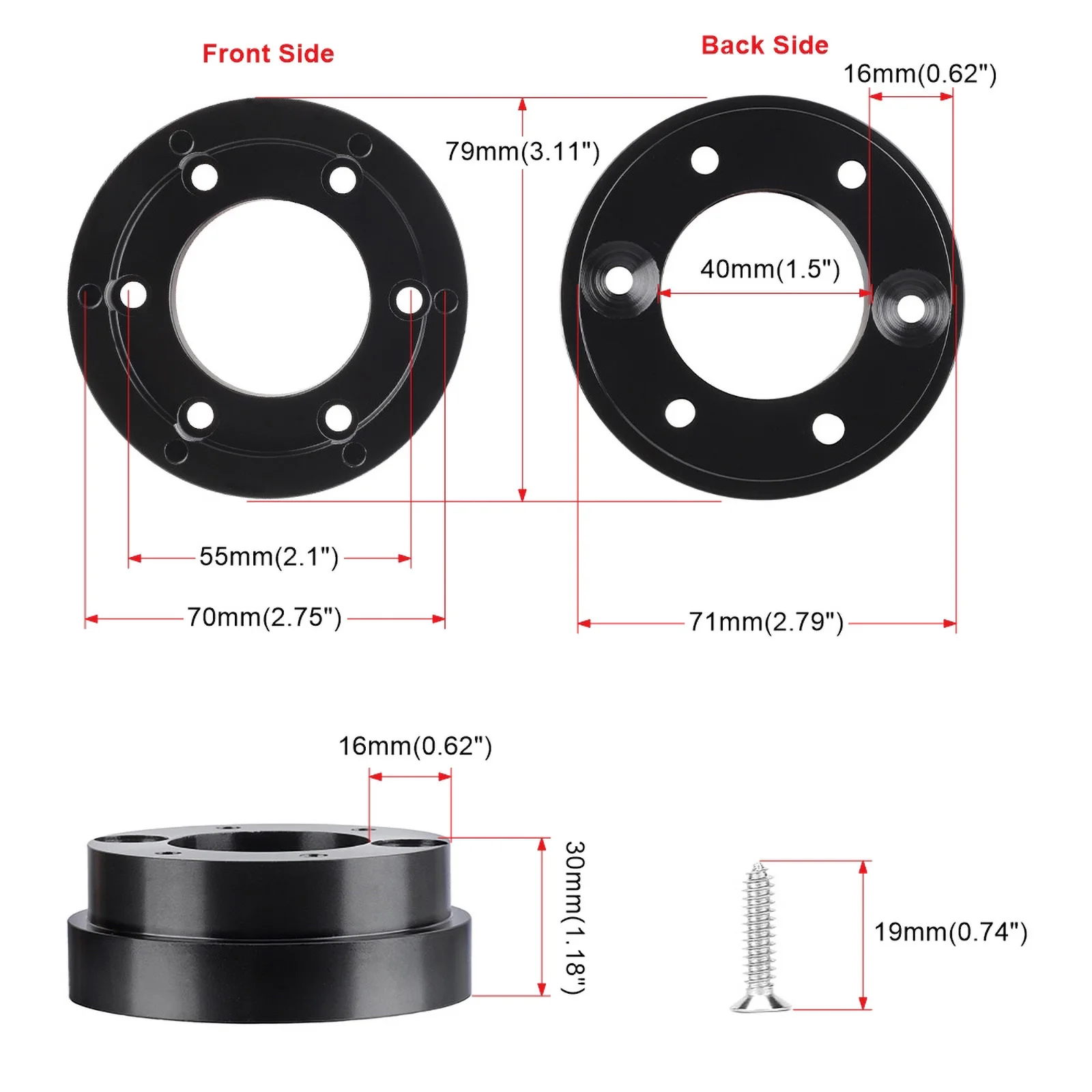 13 14 Inch Steering Wheel Adapter Plate 70mm PCD Racing car game Aluminum Alloy Modification For Logitech G29 G920 G923