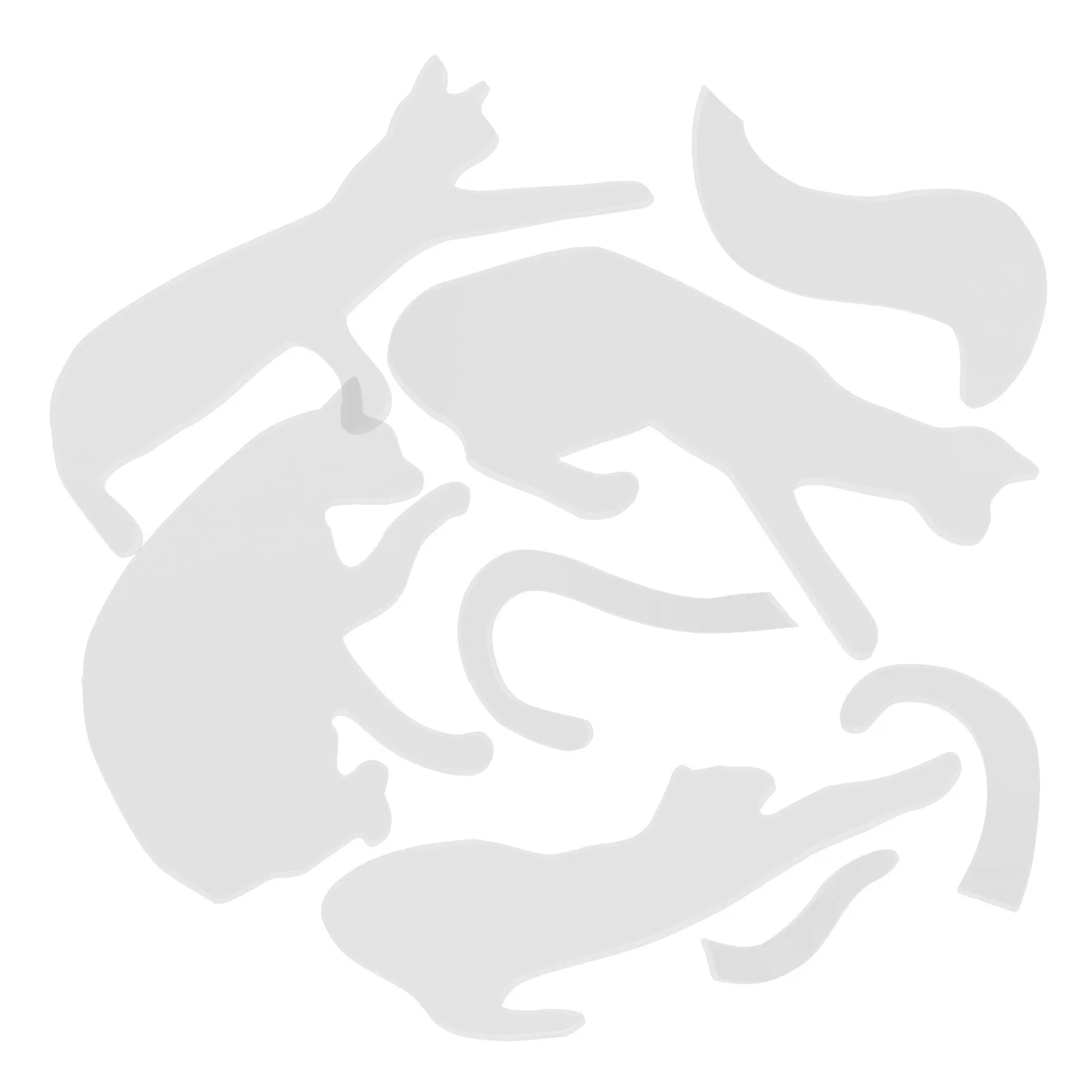 1 مجموعة من قوالب القط حاكم على شكل قوالب اللحف مساطر قطع الاكريليك DIY بها بنفسك خليط الخياطة الحرف زهرة نمط