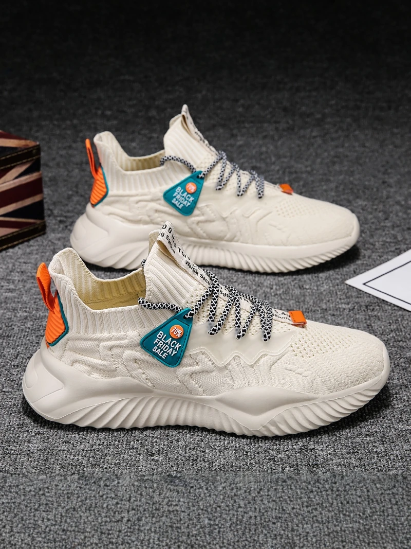 

Men's Running Shoes Soft Bottom Mesh Sports Casual Anti-Slip Fashionable Coconut Shoes for Students And Young Men