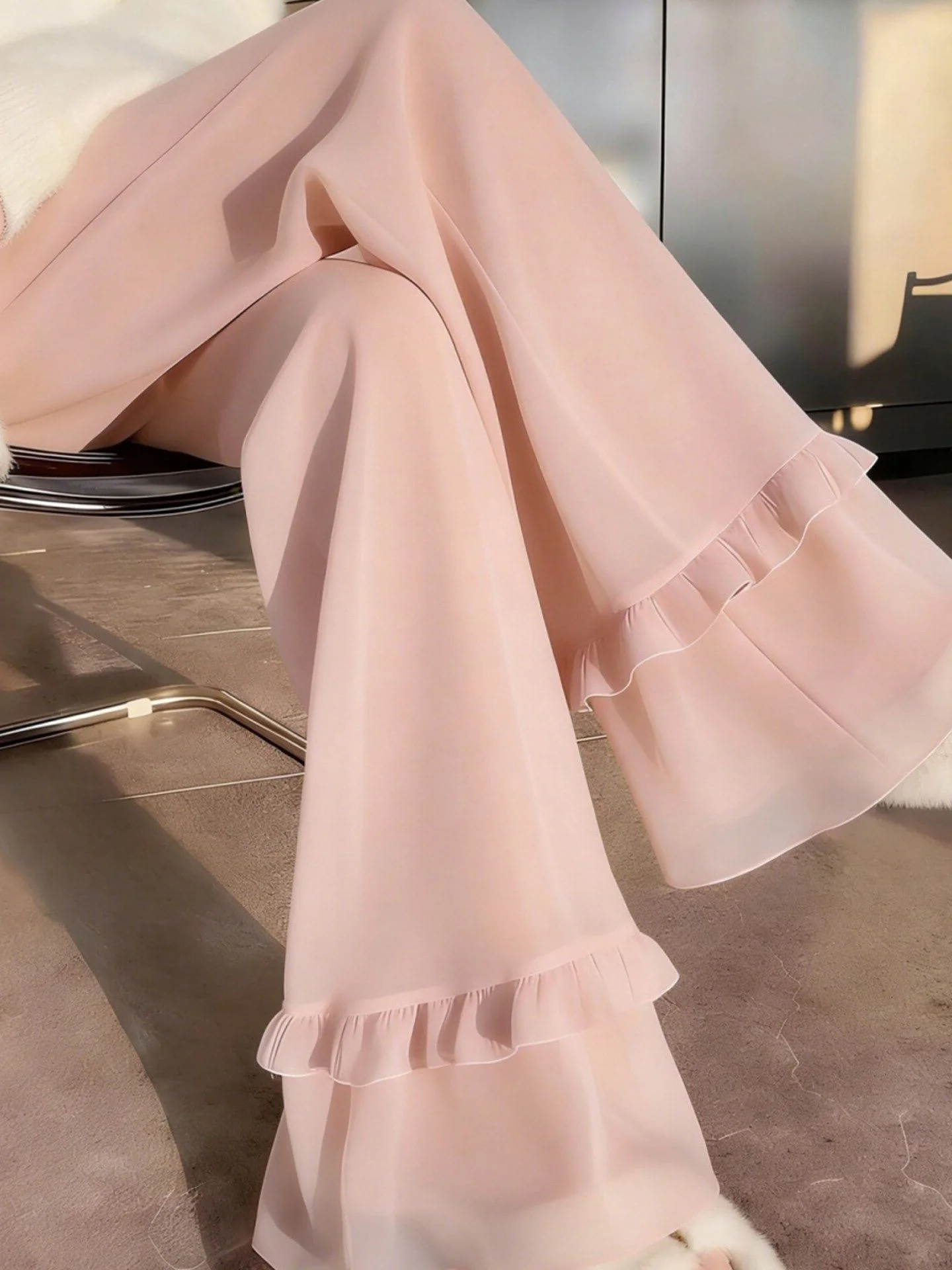 Soft Wide Leg Casual Pants Women's Spring Autumn New Style High Waist Micro Flared Pants Versatile Casual Trousers for Ladies