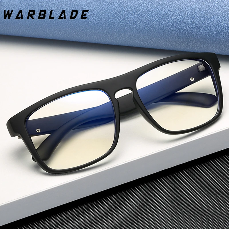 WarBLade Vintage Anti Blue Light Glasses Women Men Square Clear Glasses Optical Eyewear Frame Transparent Lens Spectacle Frame