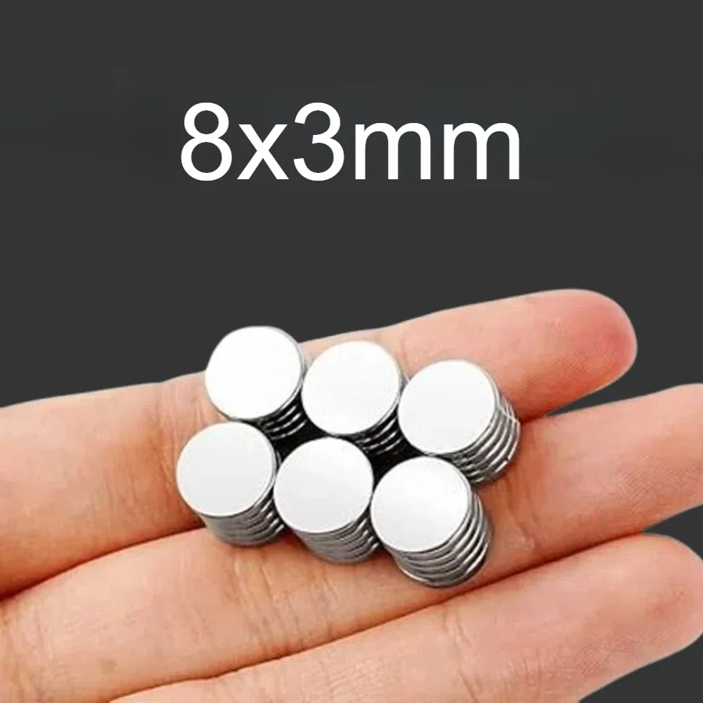 8x3mm Upgraded Round Mini Magnet, Suitable for Bag Buckles, Bathroom Accessories, Homes, Whiteboard Fixing, Curtain Fixing