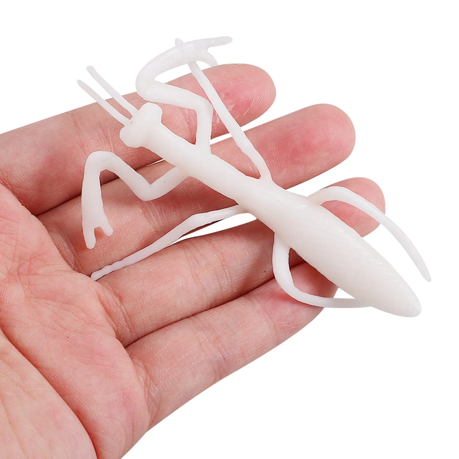 

17Pcs White Insect DIY Painting Crafts ABS Simulation Caterpillar Decoration for Home Garden Bonsai Realistic Insect