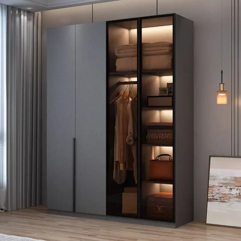 

Modern Wooden Storage Wardrobe Luxury Clothes Organizer Bedroom King Wardrobe Nordic Multifunction Roupeiro De Quarto Furniture