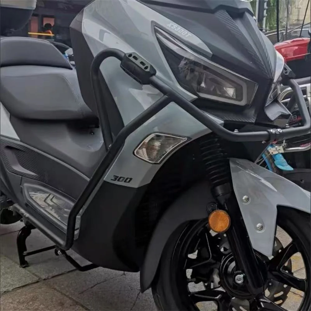 For SYM Joymax Z300  Cruisym300 Reinforced Bumper Thickened Carbon Steel Crash Bar Rear Rack Tail Box Bracket Moto Accessories