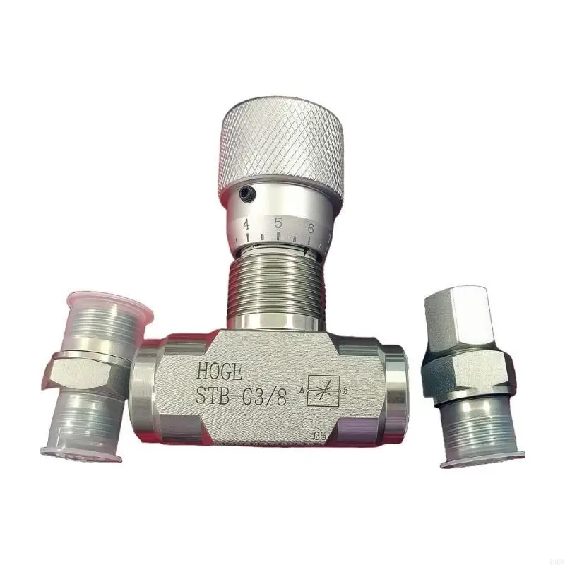 Two Way Throttle Valves 3/8Inch Bidirectional Hydraulic Restrictor Valves For Fluid Gas Oil Systems Easy to Install 