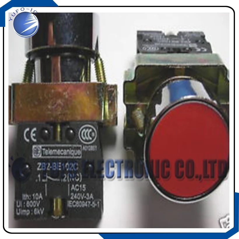 Free Shipping One Lot 2X  ZB2-BE102 Emergency Stop N/C Switch