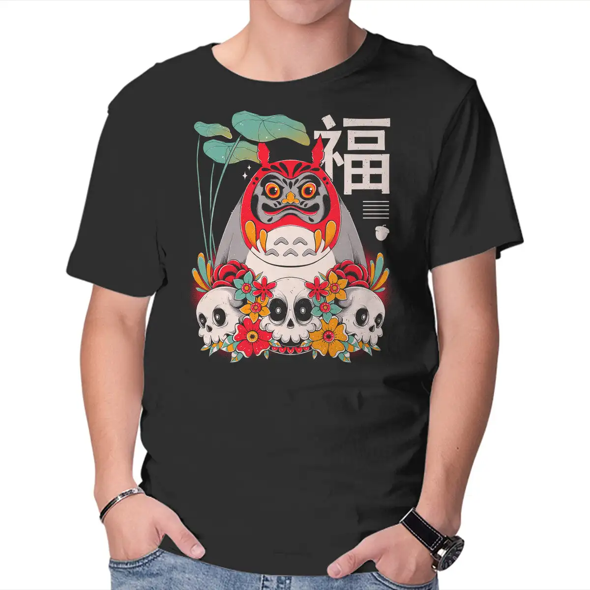 My Neighbor Daruma Anime Graphic T-shirts For Men Clothing Women Short Sleeve Tees Vintage High Quality 100%Cotton