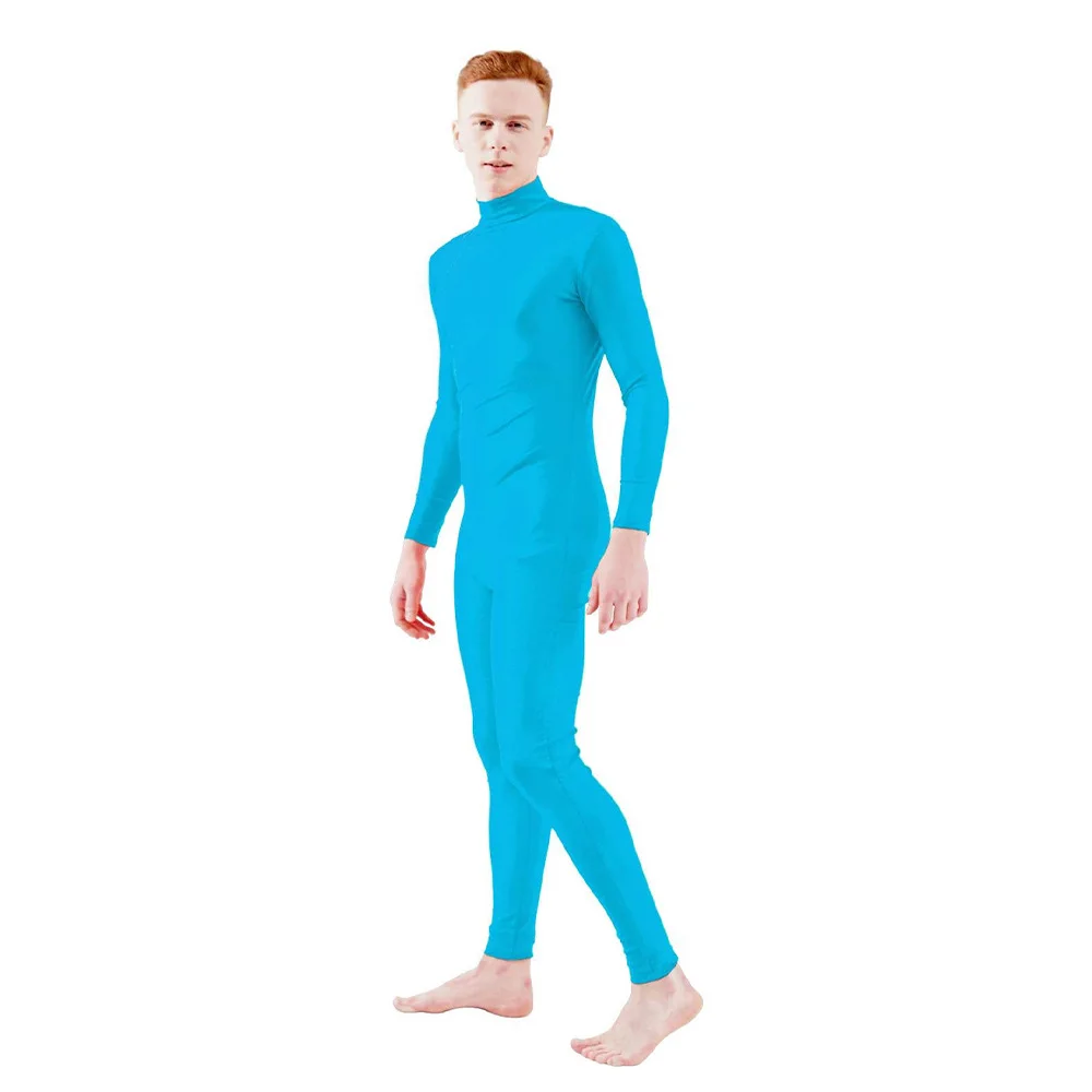 Halloween volledige bodysuit kostuum met rits mannen kinderen zonder capuchon Zentai Unitard jumpsuits groene podium panty onzichtbare jurk U