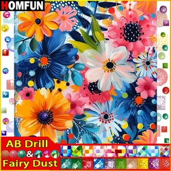 HOMFUN Fairy Dust AB Diamond Painting Cross Stitch Pattern 5D Diamond Embroidery 