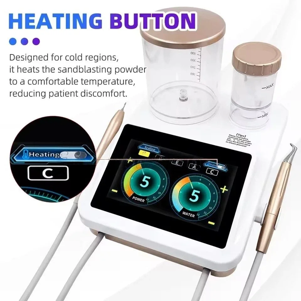 

Dental Air Flow Polisher Handpiece Hygiene Prophy Jet & LED Ultrasonic Scaler Supraginval