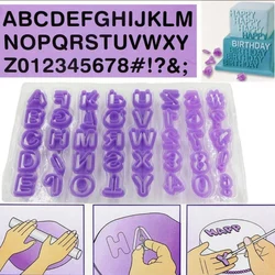 40pcs/set Alphabet Cake Molds Figure Plastic Letter Fondant Mold Cookie Cutter Number Cake Mould Baking Decorating Tools