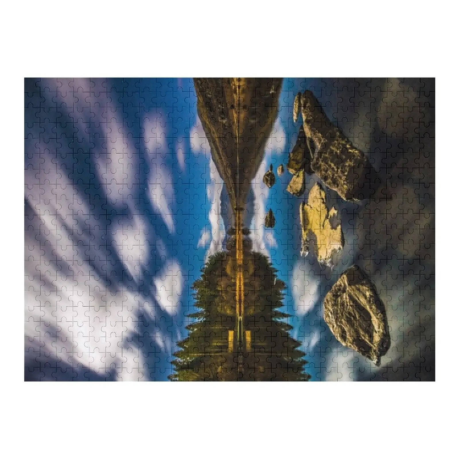 

Lake Mymbyr and Snowdon at night (Landscape) Jigsaw Puzzle Picture Wooden Boxes Custom Puzzle