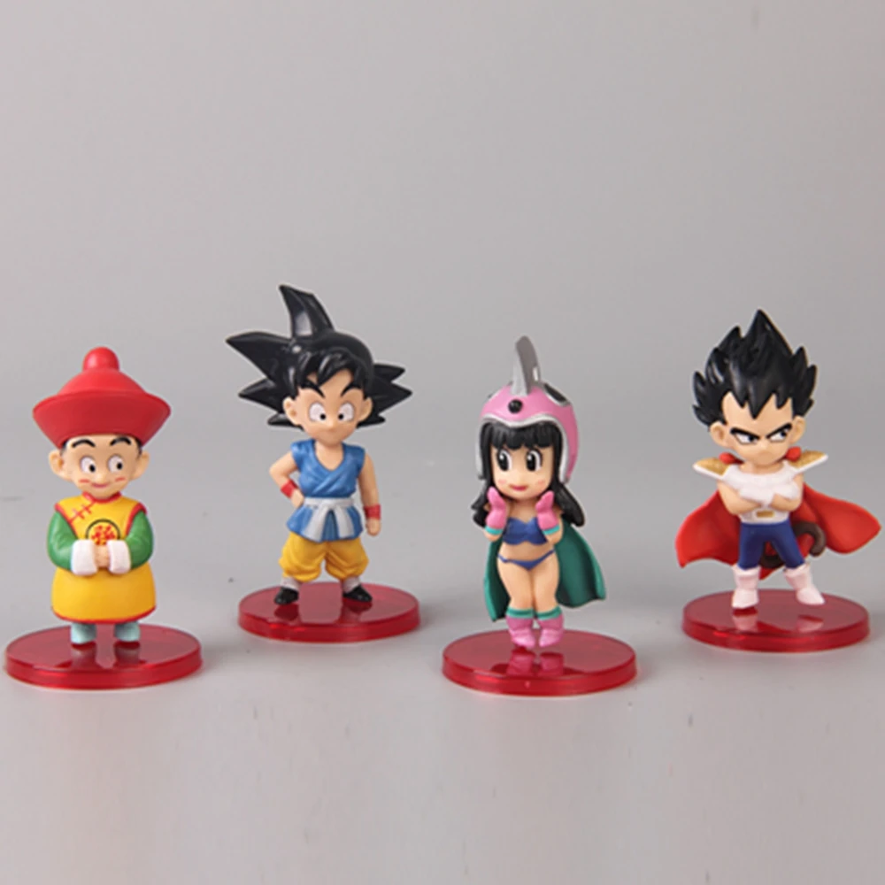 13 pçs/1 conjunto dragon ball son goku figura wcf super saiyan son gohan krillin kiki personagem modelo brinquedo presente coleção figura de ação