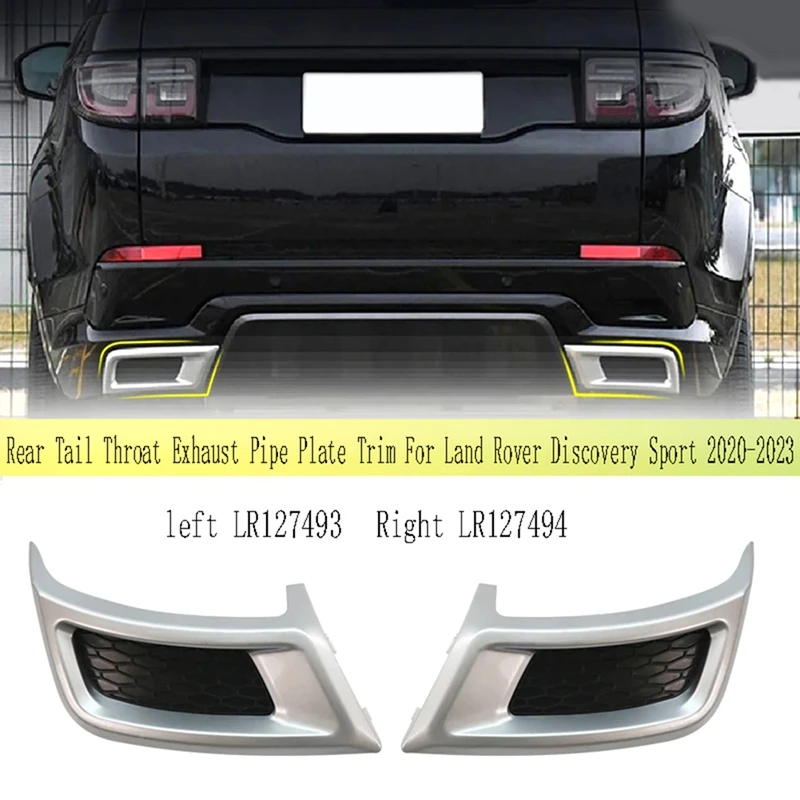 

Car Rear Tail Throat Exhaust Pipe Plate Decoration Cover Trim For Land Rover Discovery Sport 2020-2023-A92D