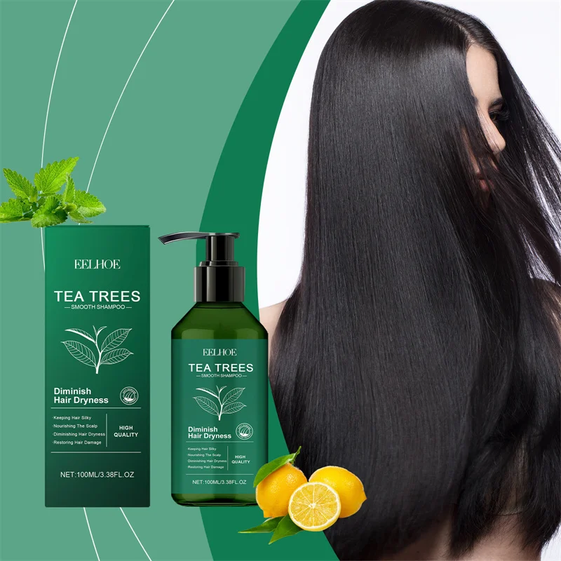 

EELHOE Tea Tree Shampoo Gentle Cleansing Strong Hair Soft Repair Dry Hair Oil Control Shampoo