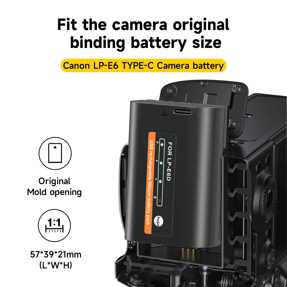 LP E6 LPE6 LP-E6 LP-E6N Type-C شحن البطارية + علبة شاحن لكانون EOS R R5 R6 60D 70D 80D 90D 5D IV 5DS R 7D علامة الكاميرا